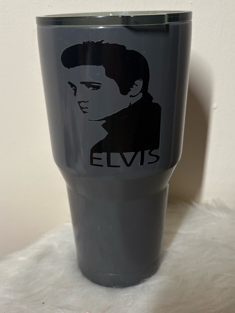 {VTG} Ozark Trail Y2K Gray Elvis Travel Tumbler - Stainless Insulated Cup 32oz
